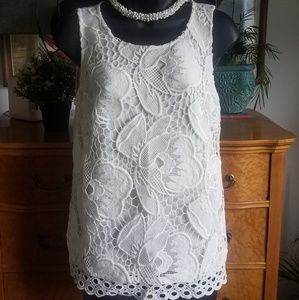 Floral lace boho top